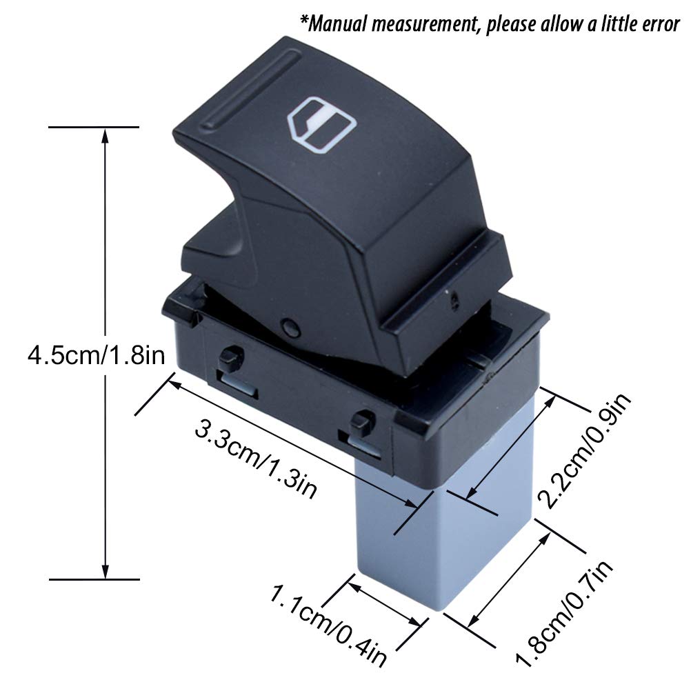 Passenger Side Window Lift Switch Window Lift Switch Suitable for VW Passat B6 Golf 6 Tiguan Jetta Polo
