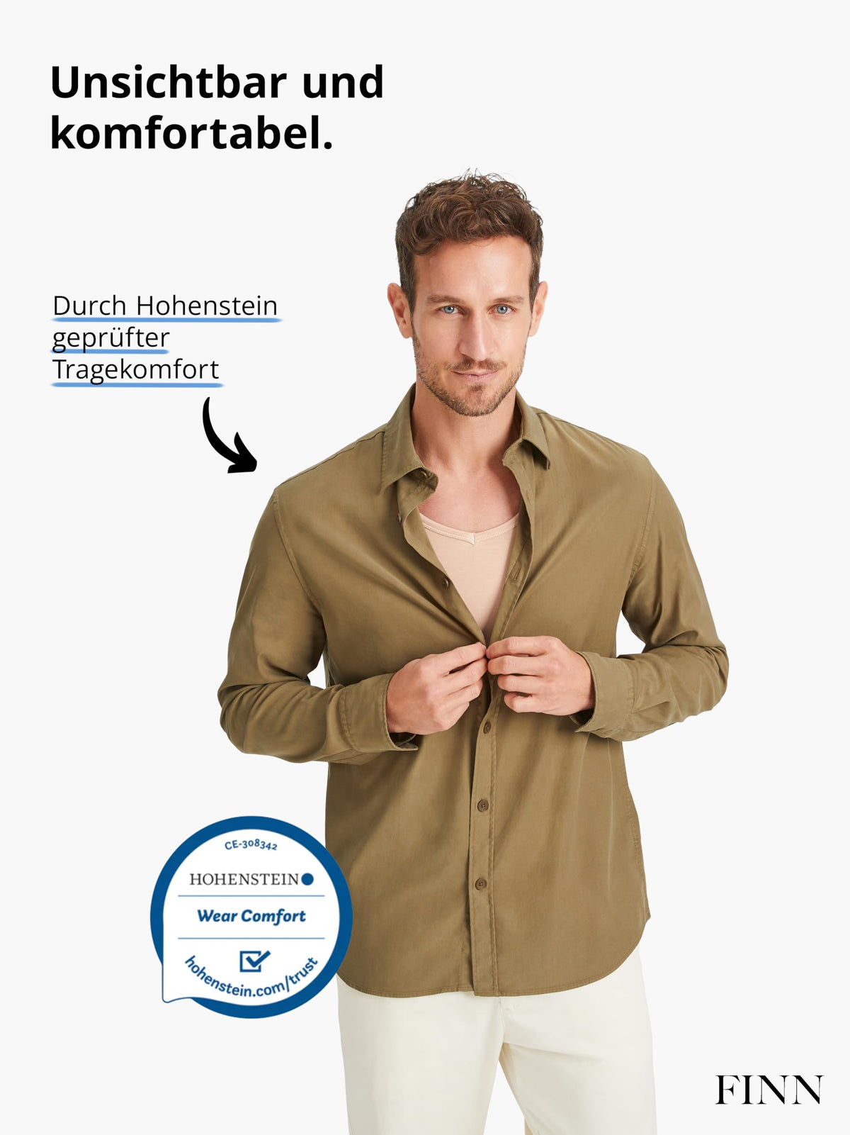 Tricou maiou de corp antibacterian antispirație pentru bărbați decolteu în V – Alb XXL