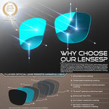 ATTCL Men's Polarized Driving Sunglasses Al-Mg Metal Frame Ultra Light UV400 CAT 3 CE (Blue/Mirror)