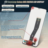 RongZy Replacement Display for Samsung Galaxy A03/A035G Touch Screen Digitizer Glass Assembly + Repair Tools(Black)