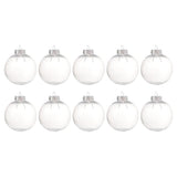 Fillable Christmas Baubles 10-Pack Acrylic Clear for Filling – Transparent 10cm