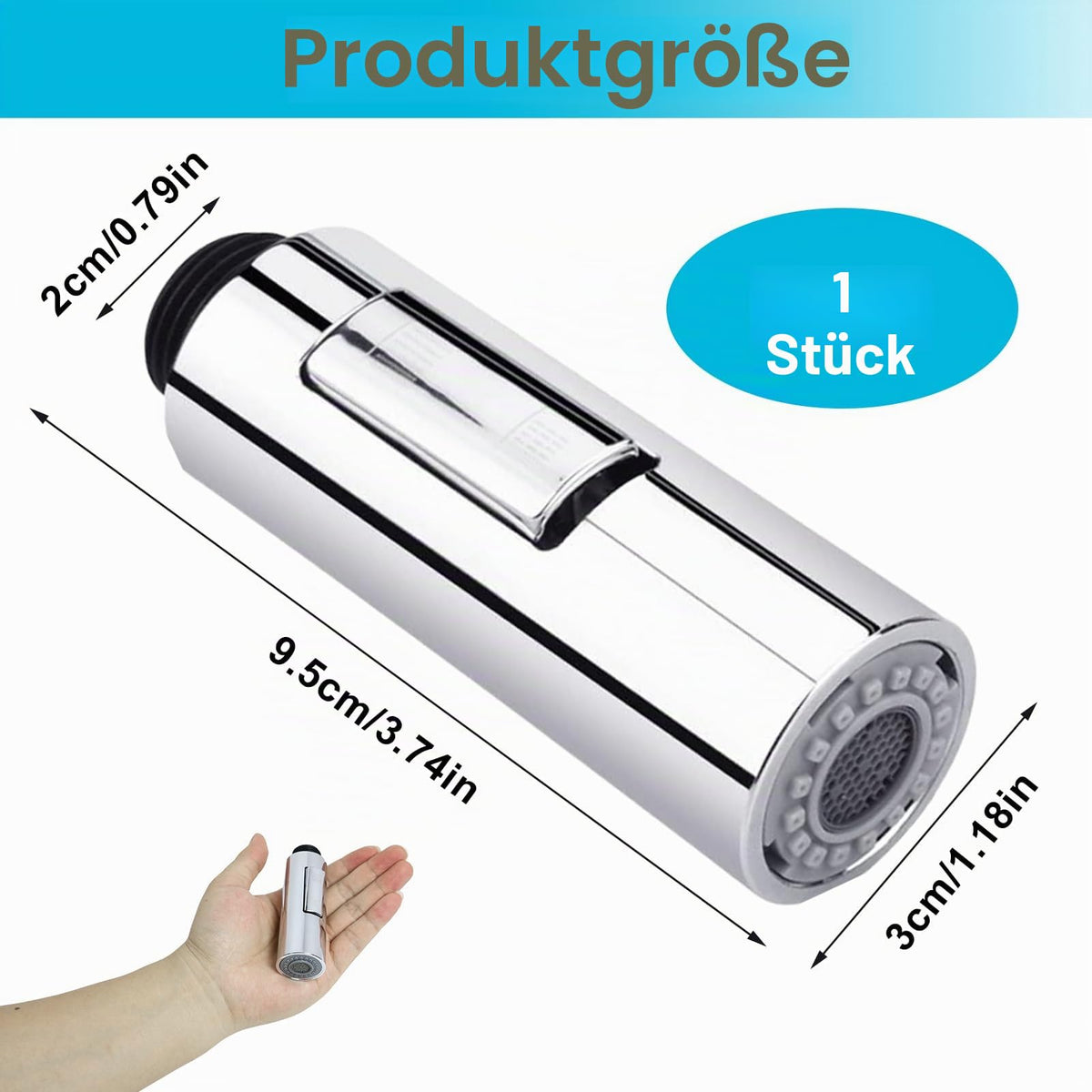 Pull-out Kitchen Faucet Spray Head 2 Modes Hand Shower – Universal
