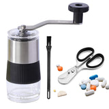 ROLMZJX Pill Mortar and Pill Splitter Scissors, Pill Grinder with Storage Compartment, Ideal for Feeding Tubes, Pets or to Make It Easier for Children to Take Medication