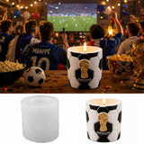 Forme din silicon reutilizabile în formă de minge de fotbal pentru lumânări și rășină DIY