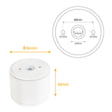 Gleonlux LED surface-mounted spotlight ceiling spot IP44 GX53, surface-mounted spotlight matt white, surface-mounted 230v, spots ceiling light round, ceiling lamp aluminum Ø84x68mm, surface-mounted light for bathroom, bathroom, no light bulb