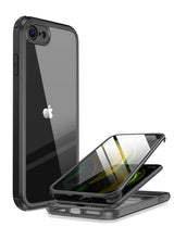 Husă de protecție completă 360 cu folie de sticlă integrată Miracase pentru iPhone SE/8 – Negru