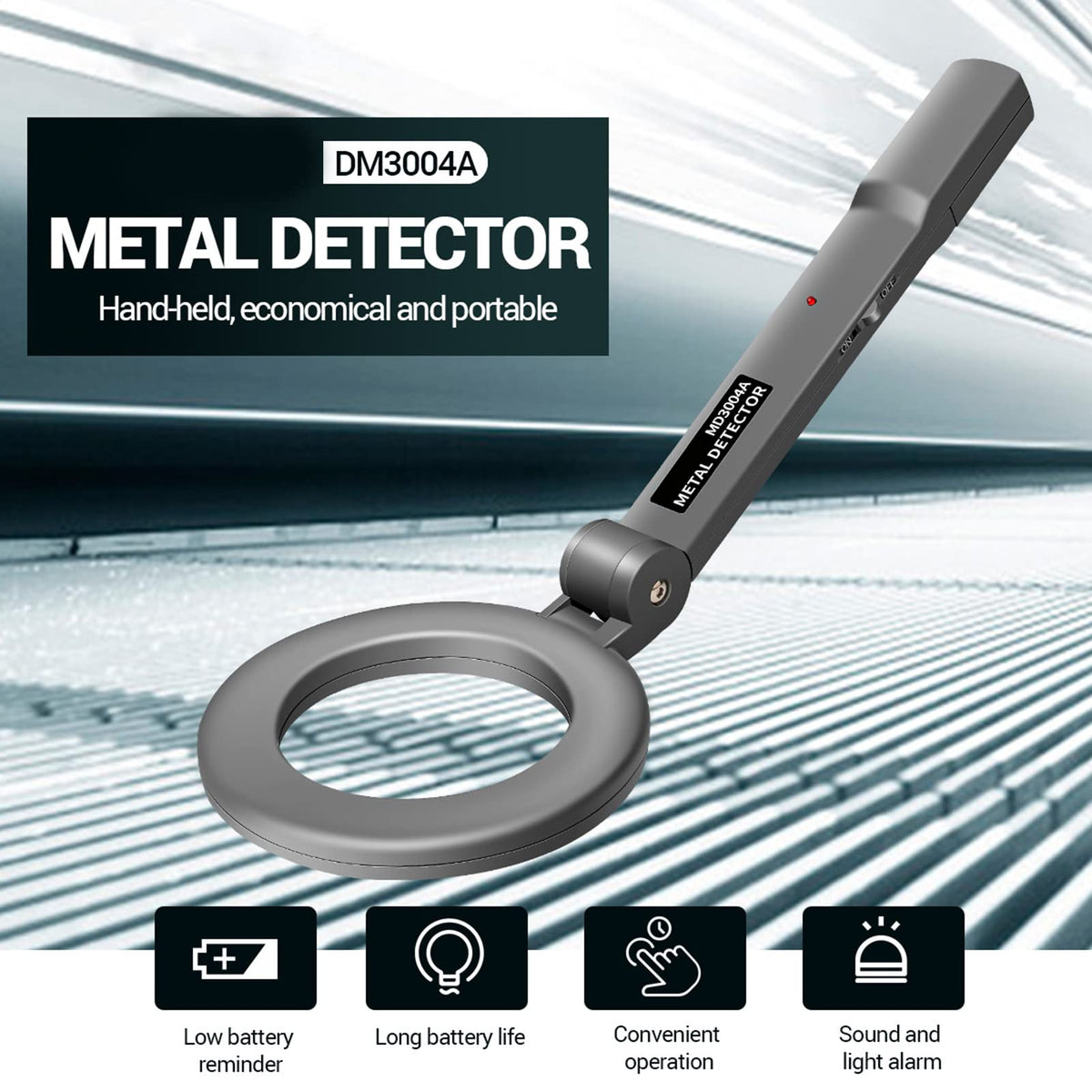 Handheld Metal Detector with Adjustable Sensitivity – DM3004A