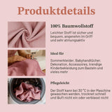 100% Cotton Fabric House Print 135 x 110 cm - Dusty Rose 110cm