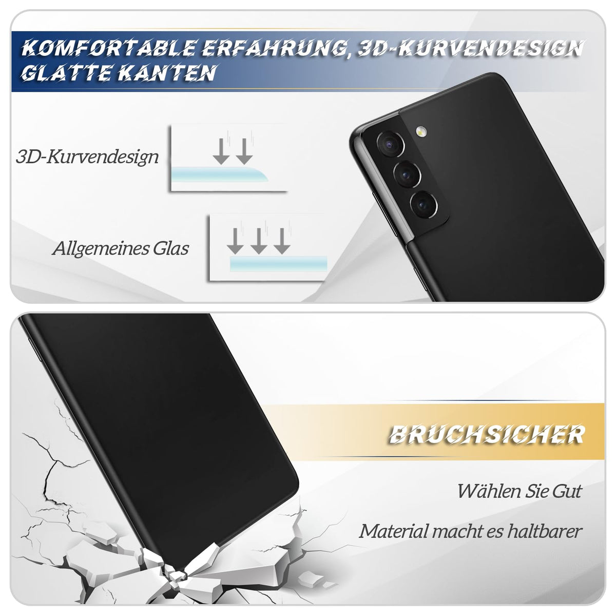 Rear Back Cover Replacement for Samsung Galaxy S21+ 5G with Tool Kit – Black