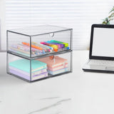 Stackable Transparent Acrylic Cosmetic Organizers – Clear
