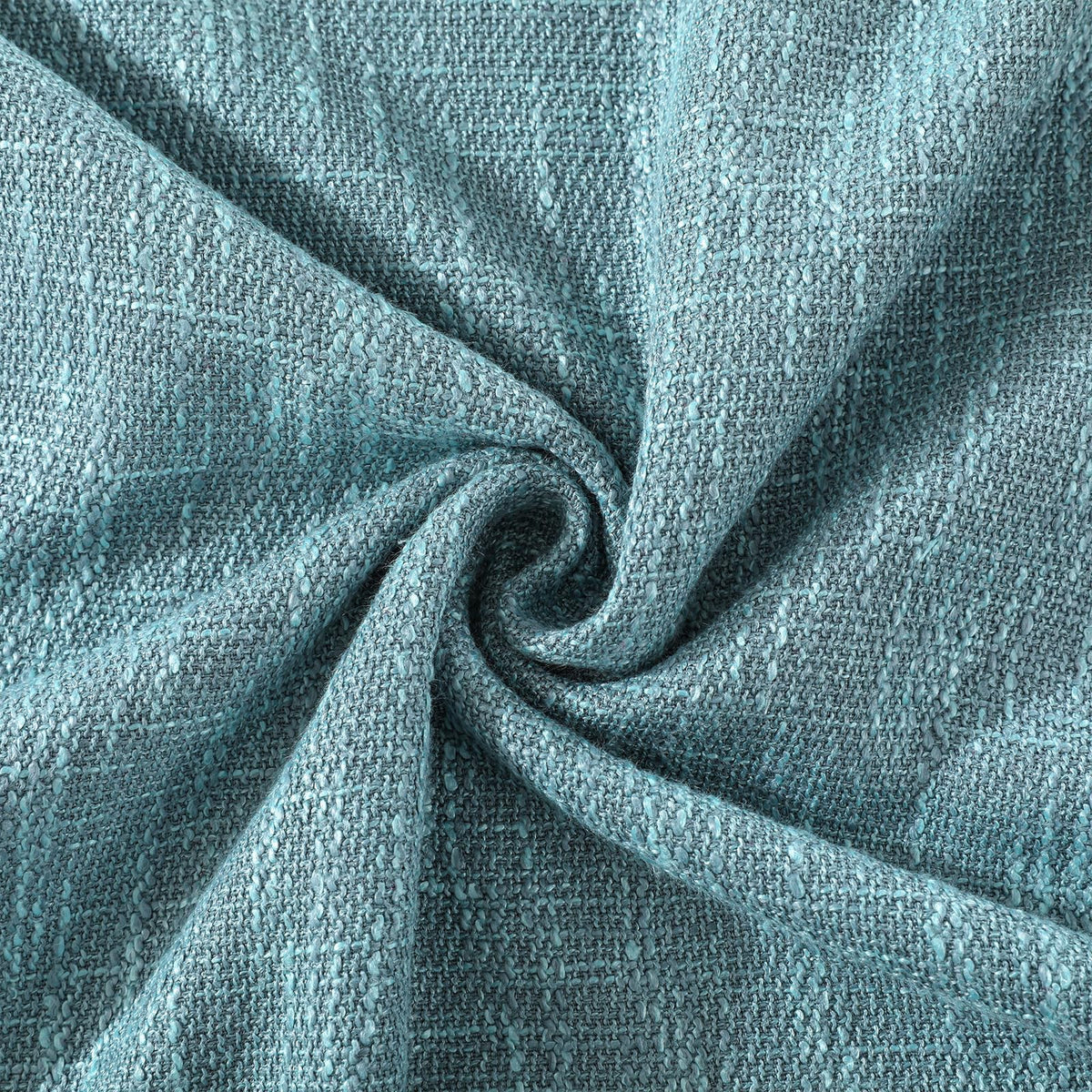 Heavyweight Round Cotton-Linen Tablecloth 180 cm – Light Blue