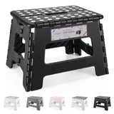 HOUSE DAY 22cm Folding Step Stool - Foldable Stool Children's Folding Chair, Folding Stool Folding Stool Children's Footstool (Black)