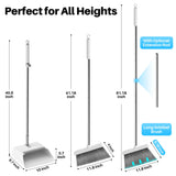 White Dustpan with Built-in Brush – Ideal for Home and Office
