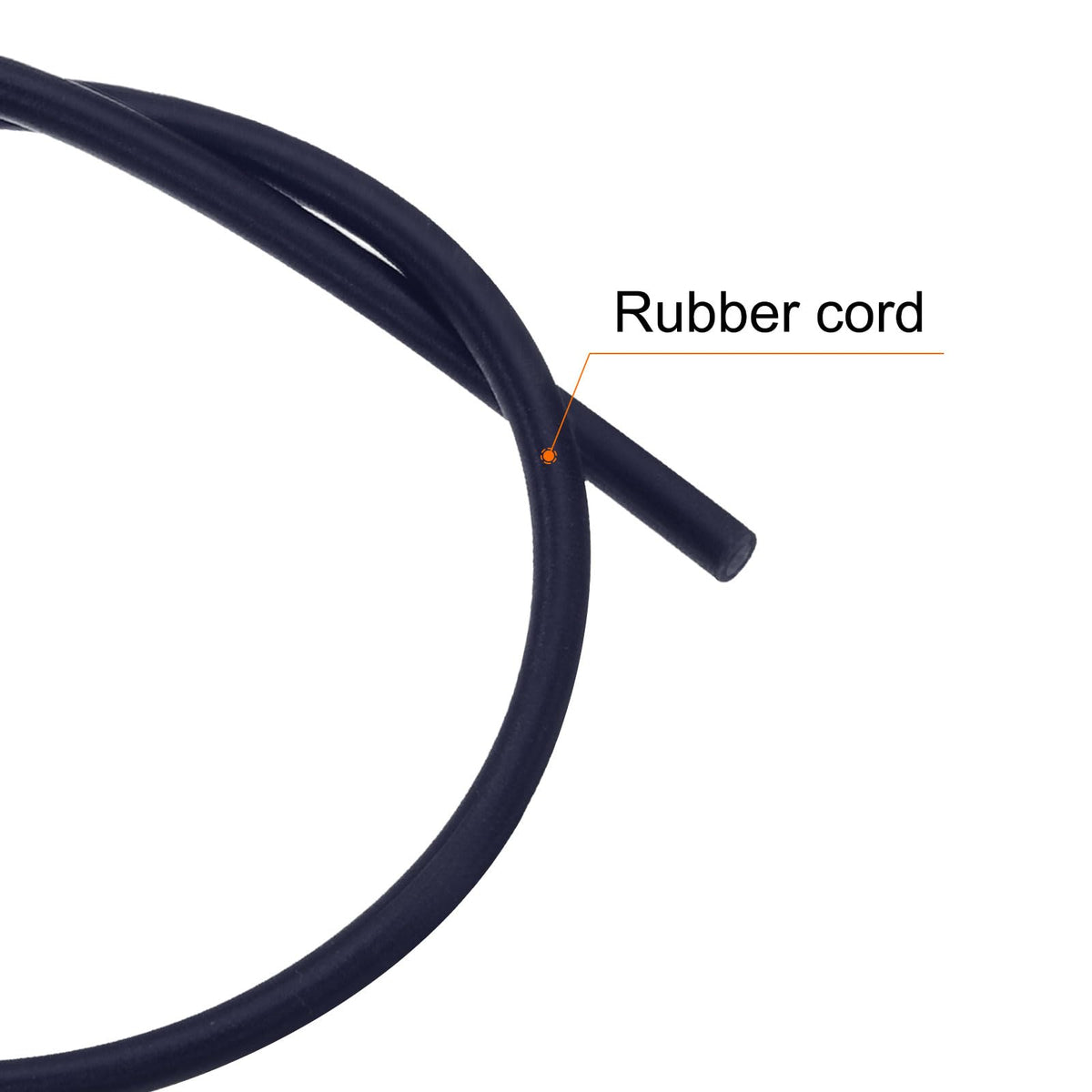 Colier tubular elastic din cauciuc 5mm lungime 45cm pentru bijuterii DIY – Albastru închis