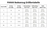Costum de baie sportiv profesional PANAX cu cupe detașabile preformate – Negru complet L