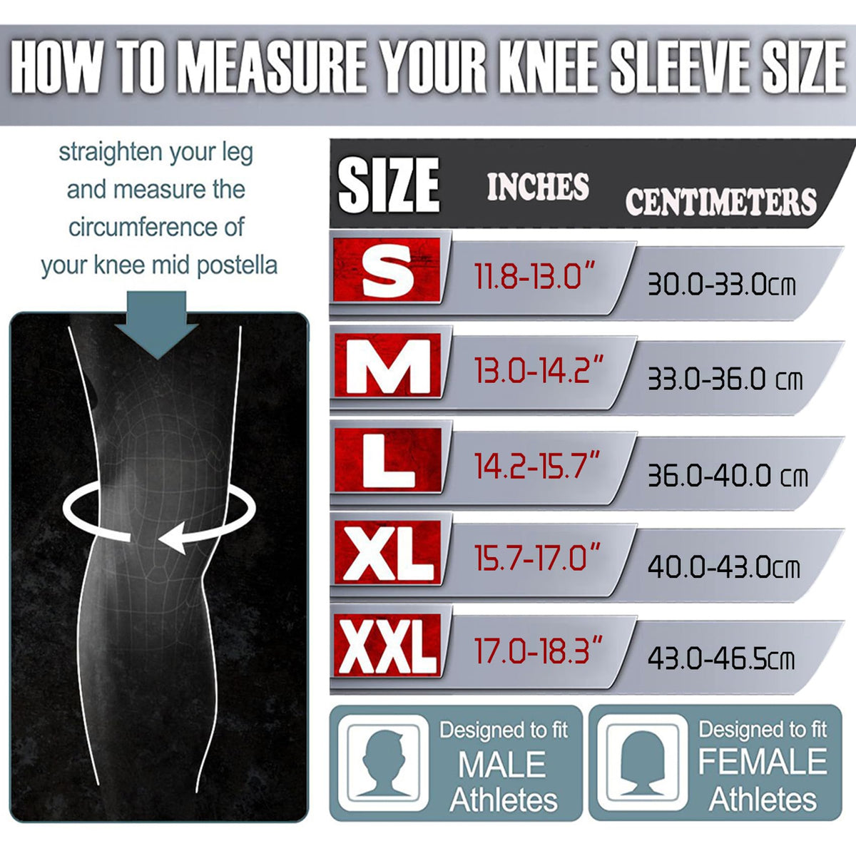 Nisrok Knee Sleeves (1 Pair), 7 mm Neoprene Compression Knee Brace, Great Support for Cross Training, Weightlifting, Powerlifting, Squats, Basketball and More
