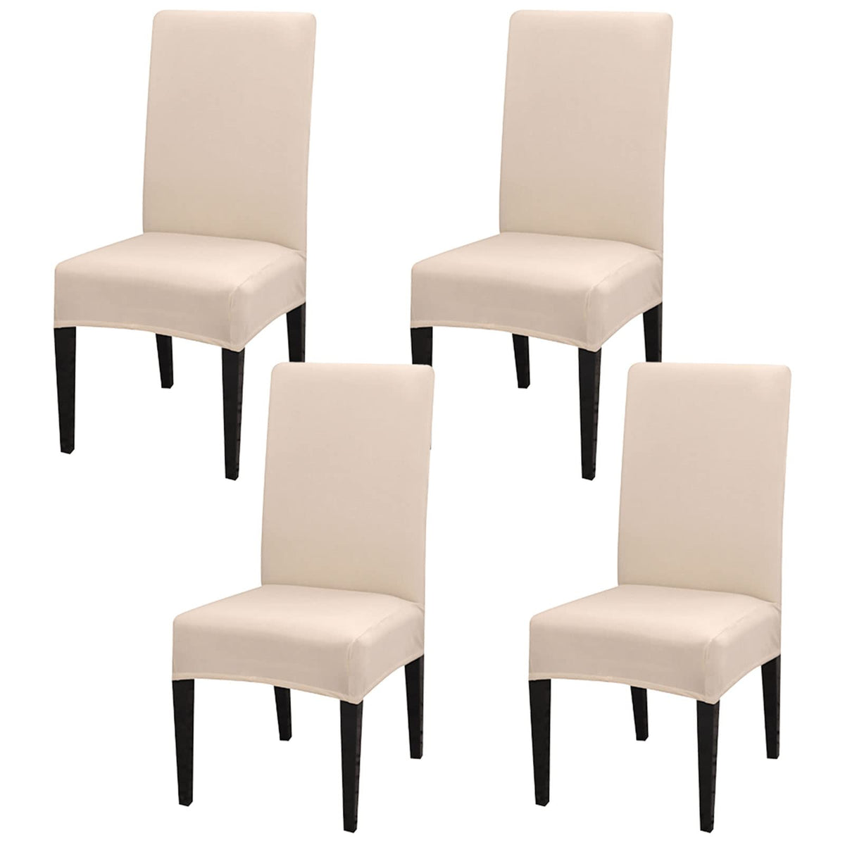 Huse elastice pentru scaune de bucătărie și living Aisprts lavabile, set 4 bucăți