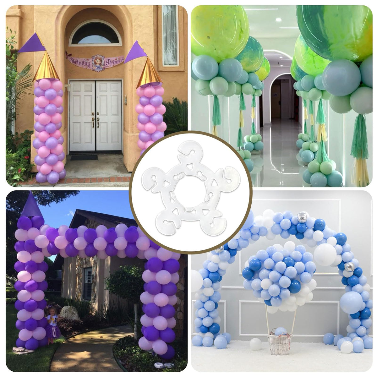 Balloon Clips Connectors for Arches & Decorations – 50-pack