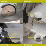 Diamond cutting disc 125mm galvanized saw blades - for cutting and grinding granite, marble, ceramic, porcelain stoneware, tiles, quartz M14 thread SANLEETEK