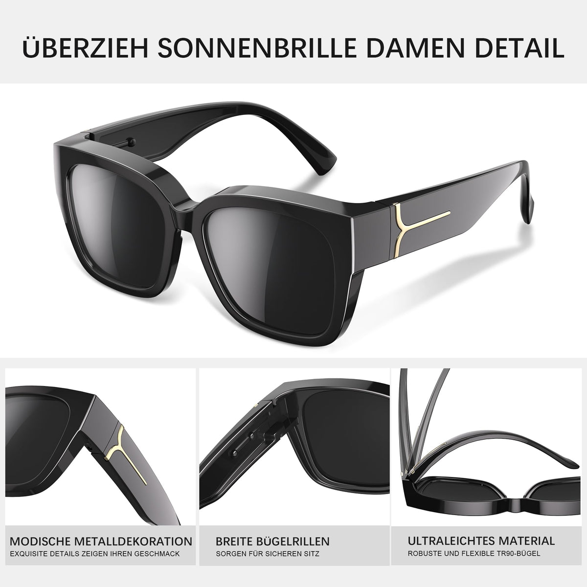 Over-Glasses Polarised Sunglasses Large for Glasses Wearers – Purple