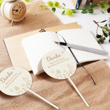 Wooden Plant Stake Engraved 'Thank You For Helping Me Grow' Garden Gift – Natural