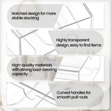 Stackable Transparent Acrylic Cosmetic Organizers – Clear