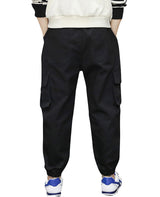 Deekynoop children's cargo pants boys Twil Cargo jogging pants with elastic waistband black size 146-152