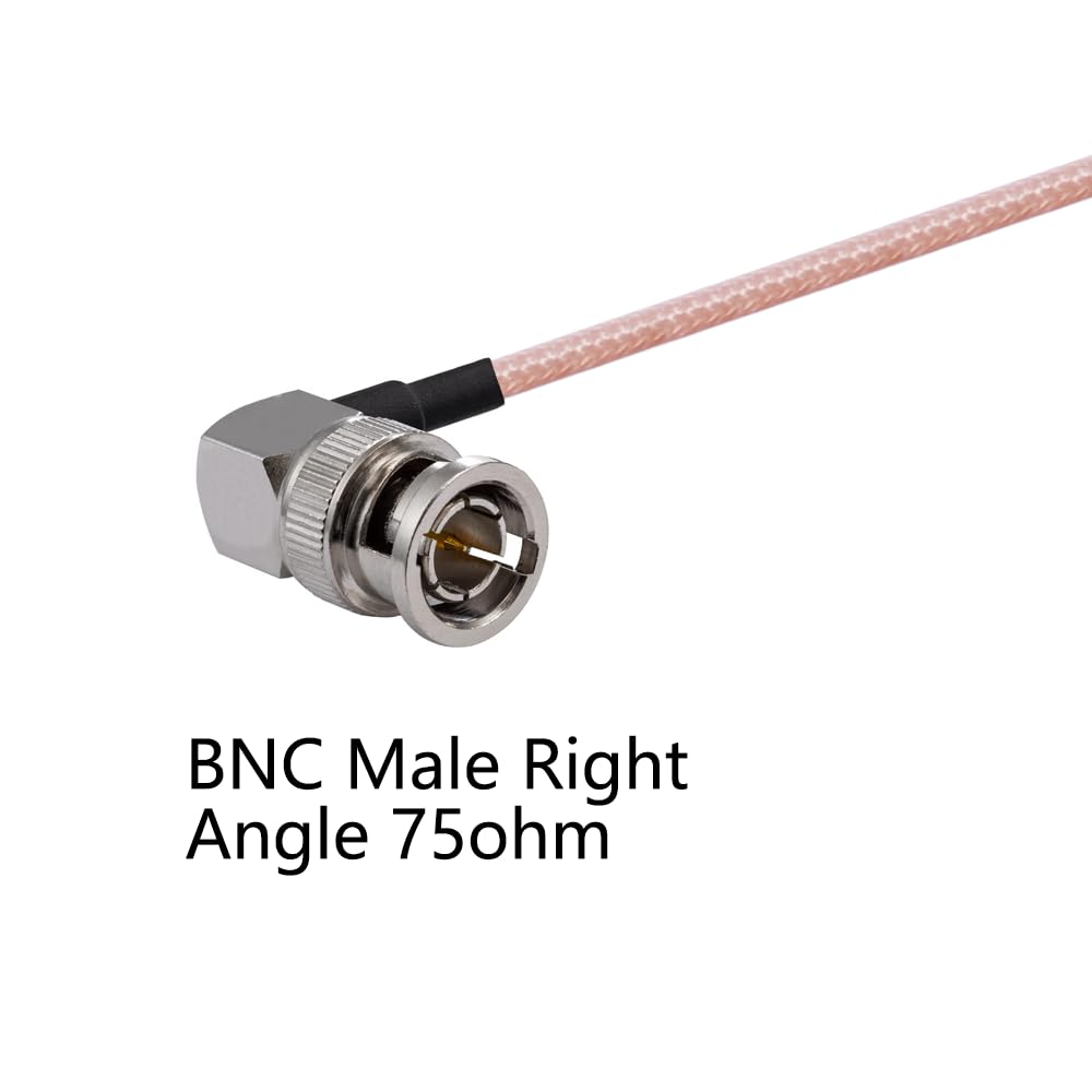 BNC Right Angle Coaxial Cable 75Ω RG179 HD-SDI – 3m (10ft)