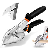 Miter shears, angle shears 45 to 135 degrees scissors for cable duct cutter with 10 replacement blades Multifunctional angle scissors for precise cutting