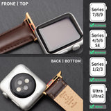CORROPELLE Watch Strap Compatible with Apple Watch Leather Strap 49mm 46mm 45mm 44mm 42mm, High Quality Genuine Leather Watch Straps Replacement Bracelet for iWatch Series 10 9 8 7 6 5 4 3 2 1 SE2/1 Ultra2/1