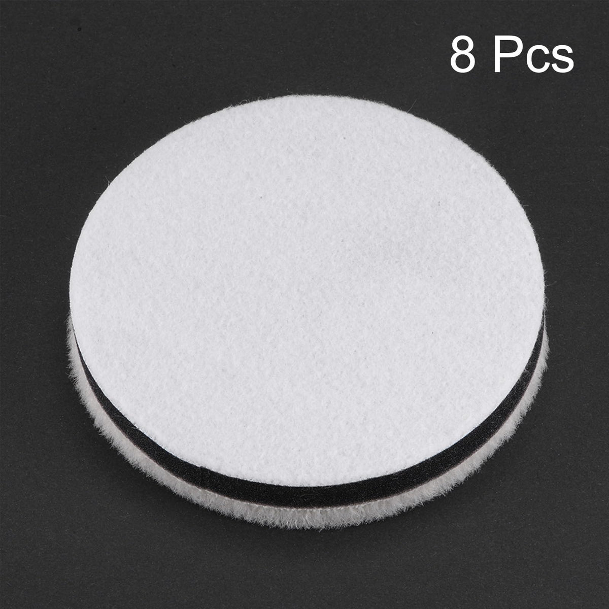 Lambswool Polishing Discs 75mm 8-Piece Buffing Pads for Rotary Tools – Cream