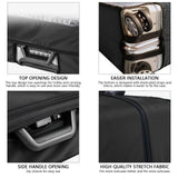 Transparent Waterproof Suitcase Cover Elastic Zipper – Black 30 inch