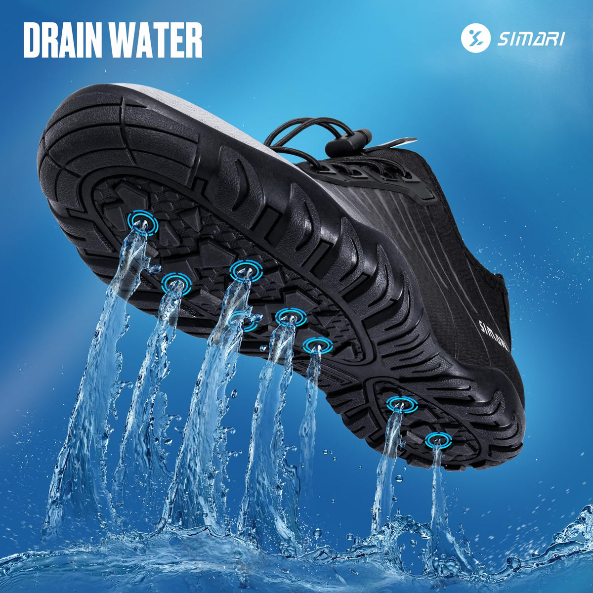 Pantofi de apă și plajă cu uscare rapidă unisex SIMARI pentru înot și surf WP001