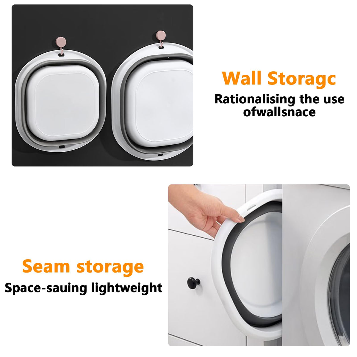 3-Piece Foldable Washing Bowls Collapsible Camping Dishwashing Set