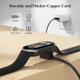 Watch USB Charger Cable for Redmi Watch 3 Active 100cm Fast Replacement - Black