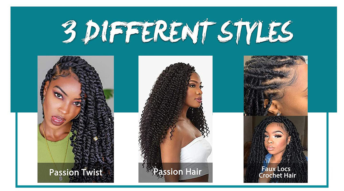 Extensii împletituri croșetate Passion Twist sintetice 30 cm, set 7 pachete – Culoarea 1B