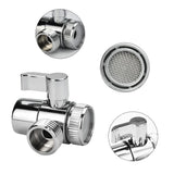 3-way faucet diverter valve, 3-way faucet diverter valve adapter diverter valve with adapter for M22 M24 G1/2 faucet