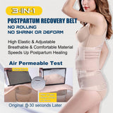 3 in 1 Postpartum Belly Support Recovery Belt - Postpartum Belt for Women - Postnatal Belly Belt after Birth - Recovery Belt after Birth (BEIGE, One Size (Pack of 1))