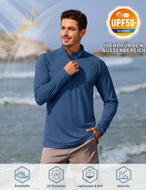 Men’s UV Long Sleeve Swim Shirt Quick-Dry UPF Protection