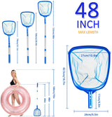 Pool net with telescopic pole | Pool cleaning pool cleaning set leaf net fine mesh pool net | Pool cleaner with telescopic pole for cleaning swimming pool whirlpool spa fountain
