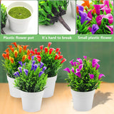 ZIOYA 4 Pieces Artificial Flowers Artificial Calla Lily Flowers Potted Artificial Flowers Artificial Plants for Indoor and Outdoor Cafe Bathroom Living Room Balcony Office Decoration