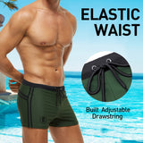 Arcweg Men's Swim Trunks Tight-Fitting Swim Shorts with Drawstring – Olive L