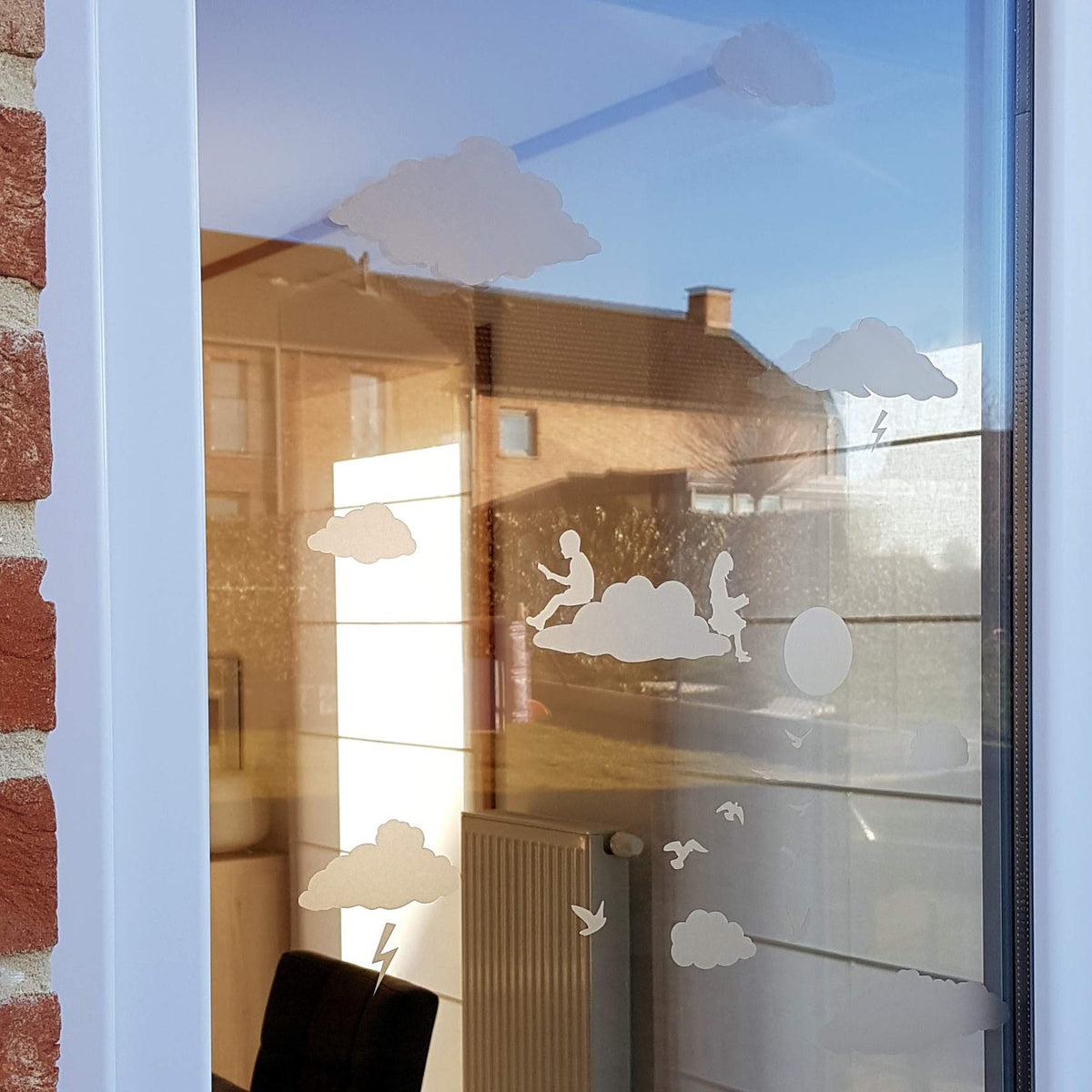 Anti-Collision Window Stickers 20-Pack Cloud Decals Prevent Bird Strikes – Translucent