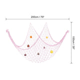 Decorative Fishing Net 200x100cm Mediterranean Style With Shells Photography Prop – Light Pink