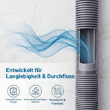 Furtun flexibil de evacuare pentru mașina de spălat 1m cu adaptor universal