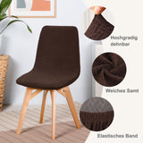 Huse elastice jacquard impermeabile pentru scaune tip Eames, set 6 bucăți – Maro Cafea
