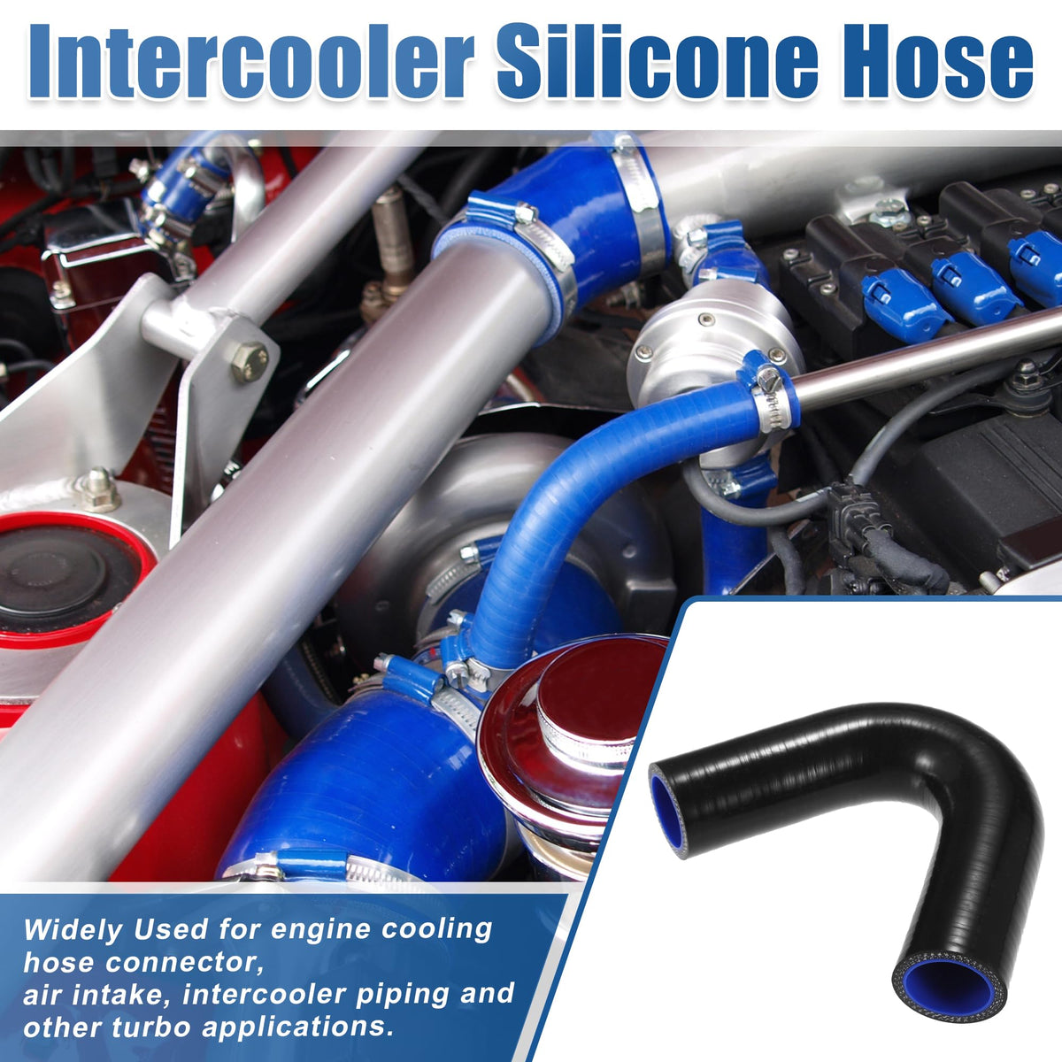 Silicone Clutch Hose 28mm (1.10in) 135° – Black