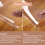 Yanen Transparent Desk Pad, 110 x 60 cm, PVC Clear Large Table Mat, Non-Slip Round Edges, Waterproof Table Protector, Desk Mat for Office, Home, School