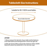 Round Elastic Tablecloth Weatherproof Outdoor Transparent with Elastic Band – Transparent 180 cm