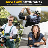 CAMBIVO 2x elbow bandage men women, tennis elbow bandage with gel padding and side stabilizers, elbow bandage for pain relief from tennis elbow, golfer's elbow, tendonitis